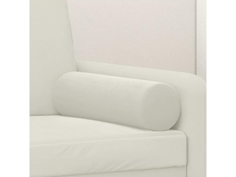  Lot de 2 coussins décoratifs crème ø15x50 cm velours cf60863  - Conforama E