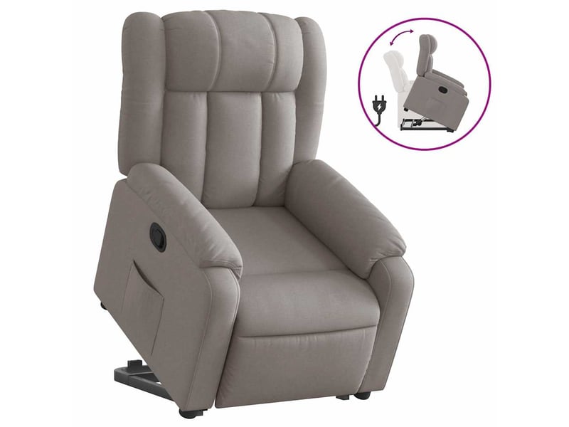 Fauteuil inclinable, fauteuil relax salon taupe tissu shl51547 - Conforama A