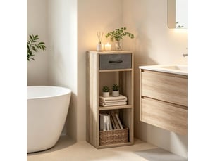 Bibliotheque coloris bicolore 3 étagère(s) <strong>FLORAGRACE</strong> <strong></strong> - 32.4 cm x 80 cm