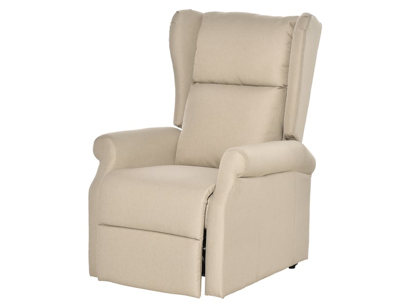  Fauteuil de relaxation, fauteuil releveur inclinable, tissus, 74x94x111cm, crème  - Conforama A