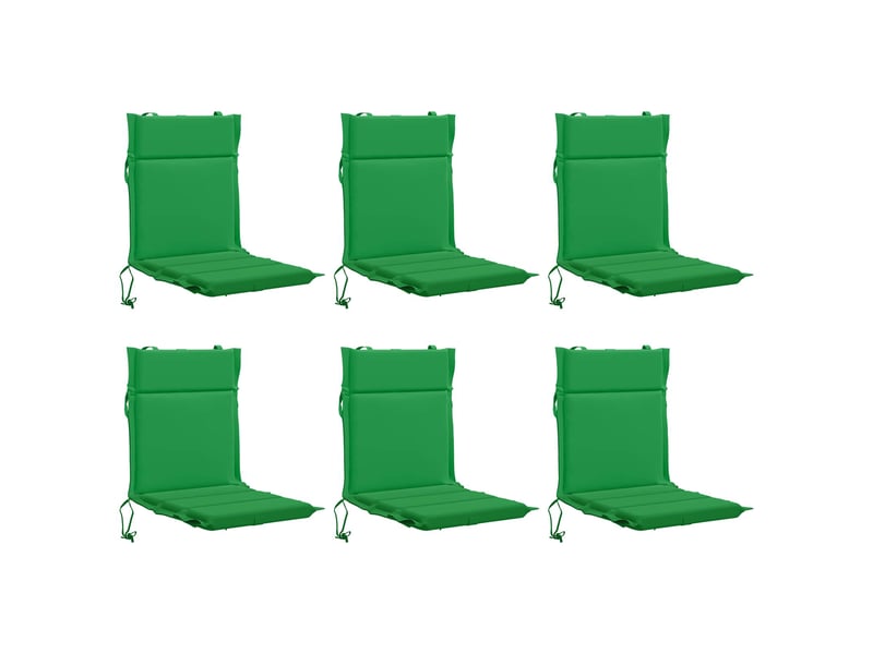Lot de 6 coussins de chaise à dossier haut gemert vert cf59386 - Conforama A