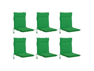 Lot de 6 coussins de chaise à dossier haut gemert vert cf59386