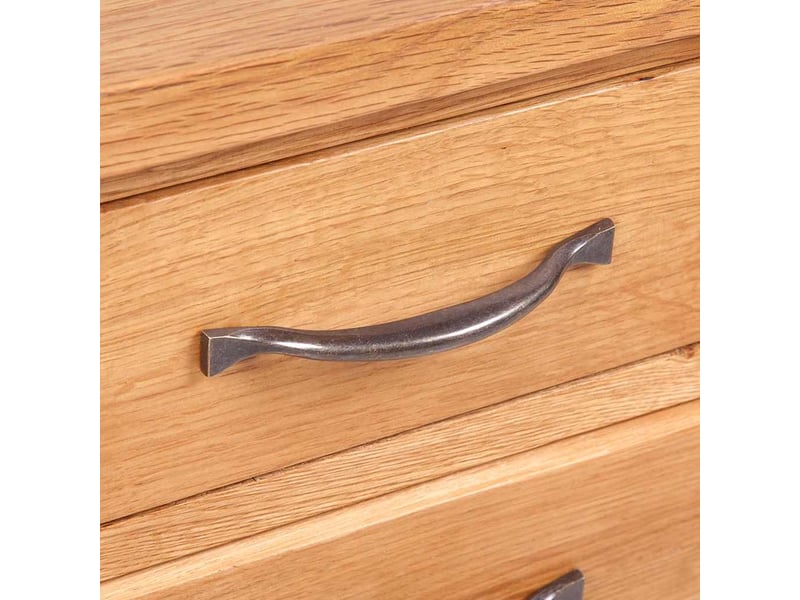  Table de chevet - cabinet de chevet - table de nuit avec 3 tiroirs 40x30x54 cm bois de chêne massif  - Conforama C