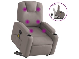 Fauteuil fixe Tissu taupe