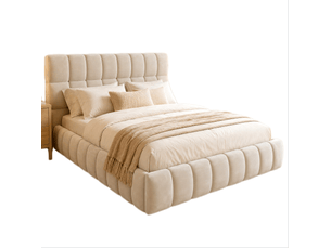 Lit 2 places 140x190 cm <strong></strong>  <strong>evarich</strong> coloris beige