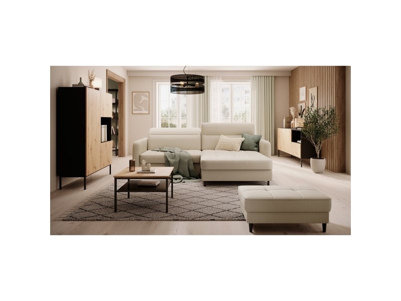 Canapé d'angle collection goumsi coloris beige - Conforama E