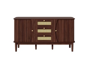 Buffet   3 tiroir(s) VIVRYN  - 141 cm coloris bois foncé 