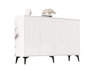 Buffet 4 porte(s) 0 tiroir(s) <strong></strong> <strong></strong> - 160 cm coloris blanc