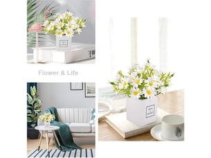 Marguerite artificielle - fleur soie réaliste - décoration intérieure extérieure - résistante uv - lot de 1