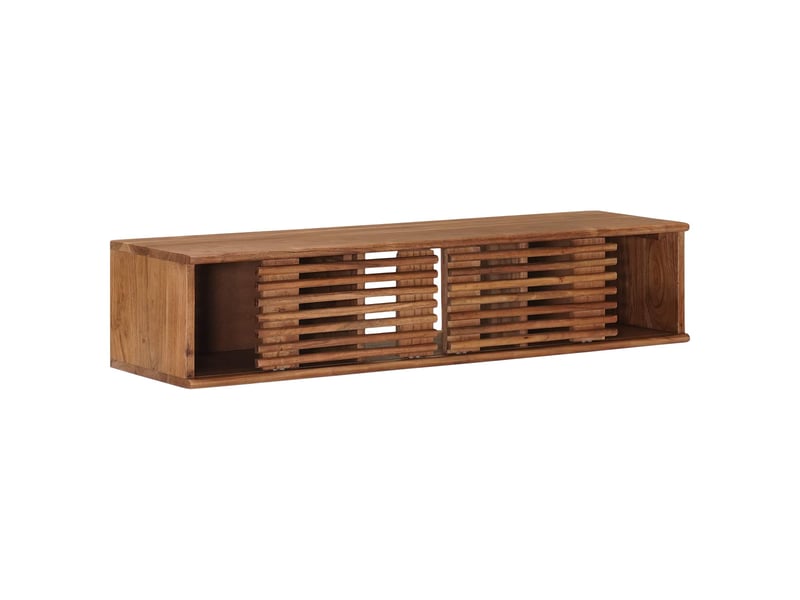  Meuble tv - banc tv - meuble de rangement avec stockage avec porte naturel 105 x 30 x 22,5 cm  - Conforama D