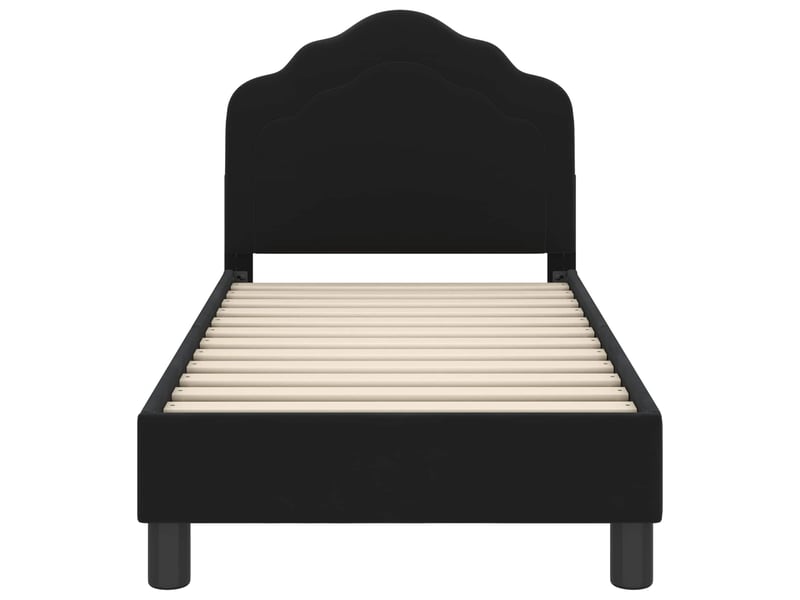  Lit simple- lit adulte -  cadre de lit pour tout-petit avec tête de lit noir 70 x 140 cm  - Conforama D