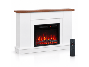 HOMAVO 23'' cheminée électrique avec meuble, 23 pouces, chauffage 1000/2000 w, effet flamme 3D/ 12 couleurs, minuterie et télécommande