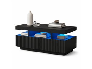 Table basse rectangulaire coloris noir LPOSPI - 50 cmx100 cm