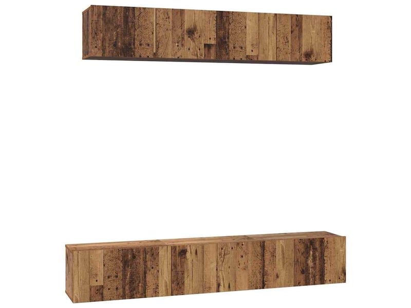  Ensemble meuble tv - banc tv - meuble de rangement 5 pcs bois ancien bois d'ingénierie  - Conforama A