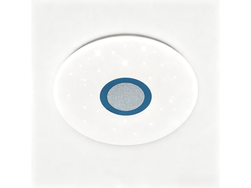  Plafonnier led 36 w à changement de couleur – effet ciel étoilé et musique | lampe de plafond avec télécommande et haut-parleur bluetooth – ø 40 cm  - Conforama A