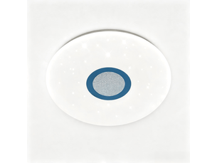 Plafonnier led 36 w à changement de couleur – effet ciel étoilé et musique | lampe de plafond avec télécommande et haut-parleur bluetooth – ø 40 cm
