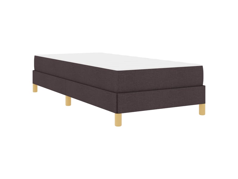  Lit simple- lit adulte -  lit à ressorts avec matelas marron foncé 90 x 190 cm tissu  - Conforama C