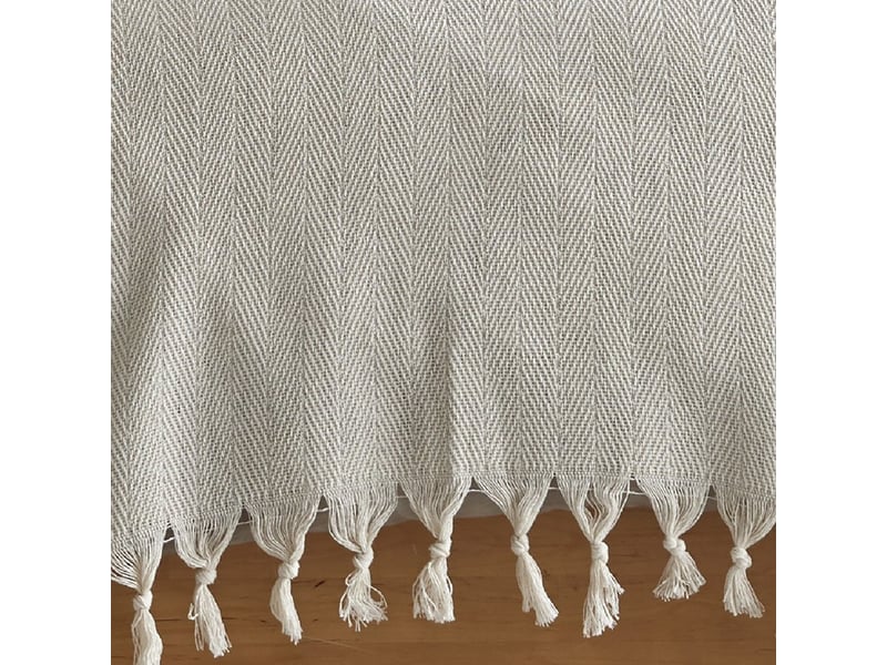  Couverture en coton recyclé 200x220 cm berlino - ecrù  - Conforama C