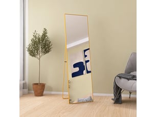 Miroir rectangulaire à poser coloris doré <strong></strong>  <strong></strong> - 140 cm x 40 cm