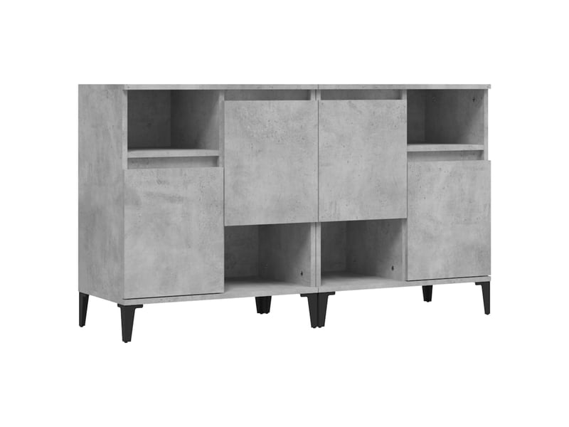  Buffets 2 pcs - bahut - meuble de rangement gris béton 60x35x70 cm bois d'ingénierie  - Conforama A