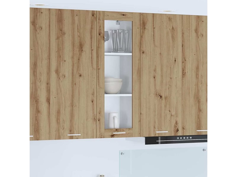 Meuble de rangement cuisine, armoire suspendue chêne artisanal 40x31x100cm shl2916 - Conforama B