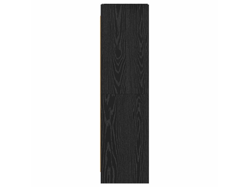  Bibliothèque, meuble de rangement salon chêne noir 30 x 30 x 111 cm bois d'ingénierie  - Conforama E