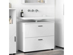 Cabinet de salle de bain, armoire salle de bain avec tiroir blanc 76,5 x 35 x 64 cm cf65229