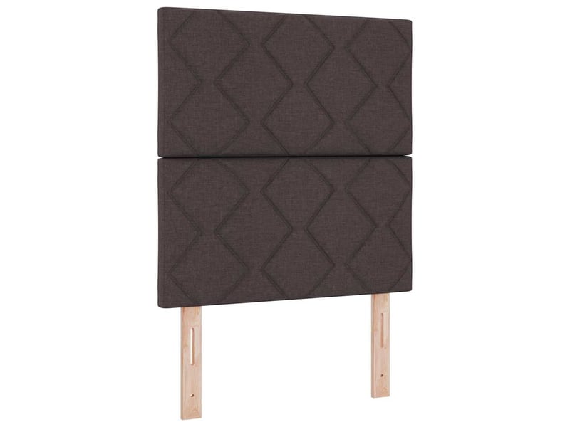  Lit simple- lit adulte -  cadre de lit avec tête de lit marron foncé 80 x 200 cm tissu  - Conforama D
