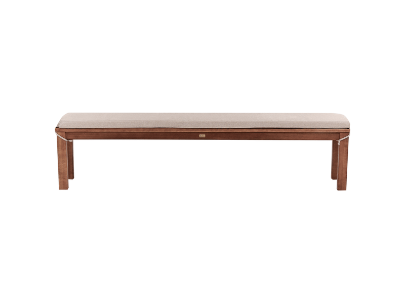 Banc avec coussin d'assise monsano 170 cm bois d'eucalyptus beige - Conforama A