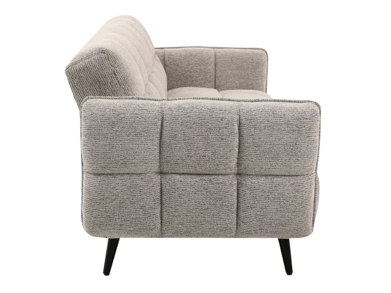  Canapé capitonné convertible 3 places en tissu doux gris clair - suki  - Conforama C