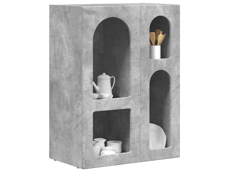 Buffet - bahut - meuble de rangement elst gris béton 59 x 35 x 80,5 cm bois d'ingénierie - Conforama C