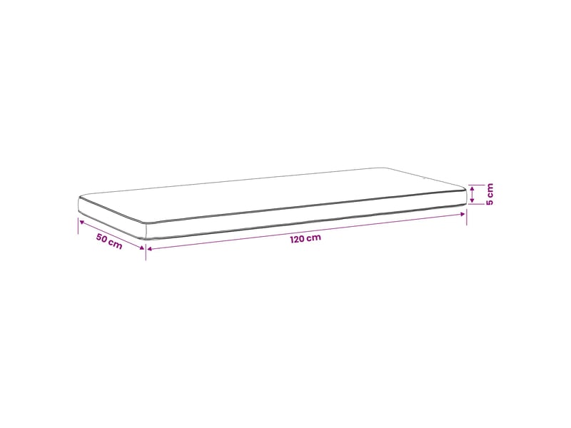 Lot de 2 coussins de banc, coussins d'assise vught 100 % polyester noir cf58025 - Conforama E