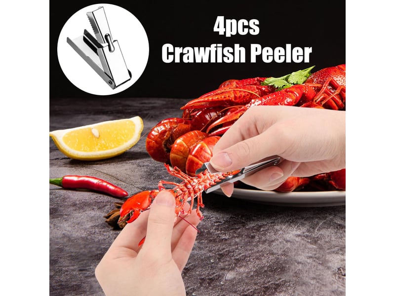  4pcs éplucheur de crevettes, acier inoxydable éplucheur rapide queues crevettes accessoires pratiques pour cuisine restaurant événements plein air CSTY-0010088TY - Conforama C
