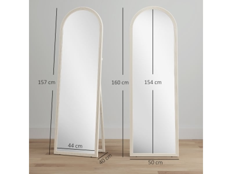  Miroir psyché en pied 50 x 160 cm à poser ou fixer au mur evryae  - Conforama E