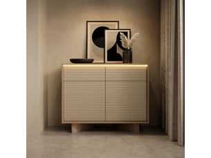 Buffet 2 porte(s)  2 tiroir(s) <strong>SELSEY</strong> <strong>Semi</strong> - 103.9 cm coloris bois clair 