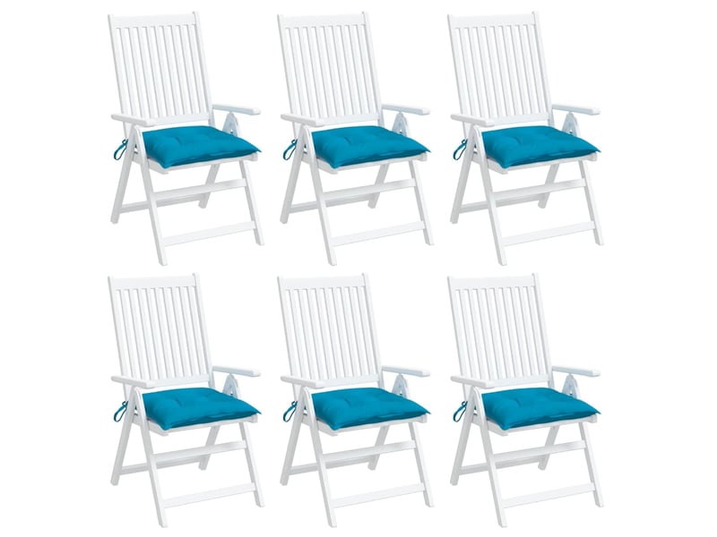  Lot de 6 coussins de palette, coussins de canapé bleu clair 50x50x7 cm tissu oxford cf59747  - Conforama D