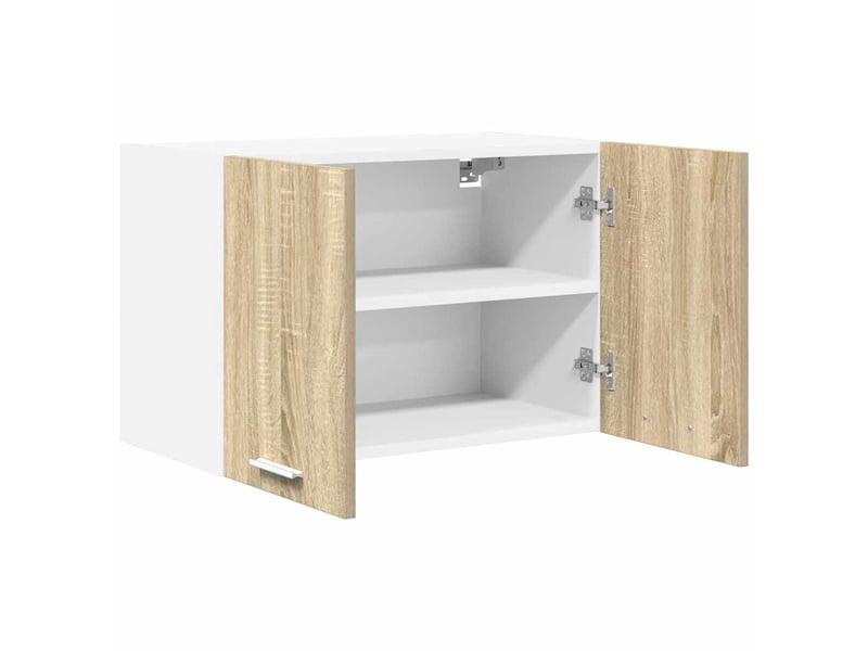  Meuble de rangement cuisine, armoire suspendue chêne sonoma et blanc 60x31x40cm  - Conforama E