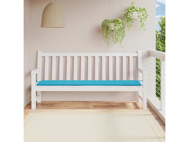  Coussin de banc de jardin, coussin d'assise turquoise 200x50x3 cm tissu cf52846  - Conforama B