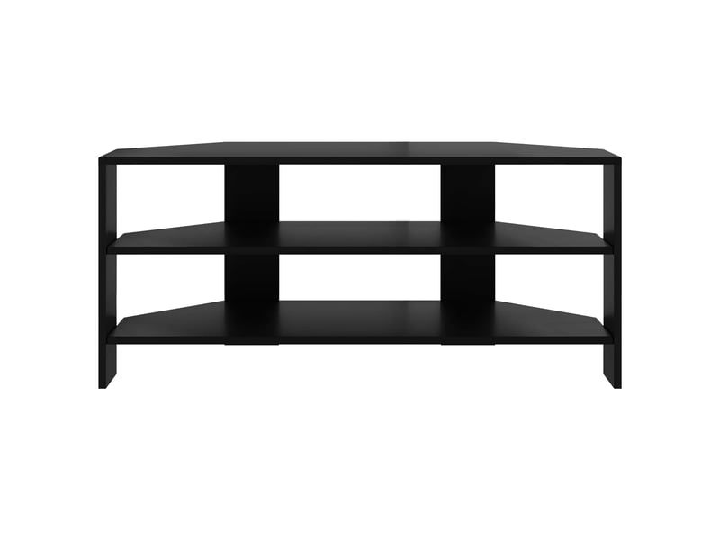  Meuble tv - banc tv - meuble de rangement d'angle 102x40,5x45cm noir bois d'ingénierie  - Conforama E