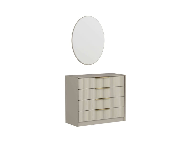  Commode nepartak, 7 tiroirs, 100x45x85h cm gris ciment Nepartak - Conforama A