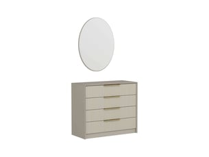 Commode 7 tiroir(s)    DMORA Nepartak coloris gris largeur 100 cm