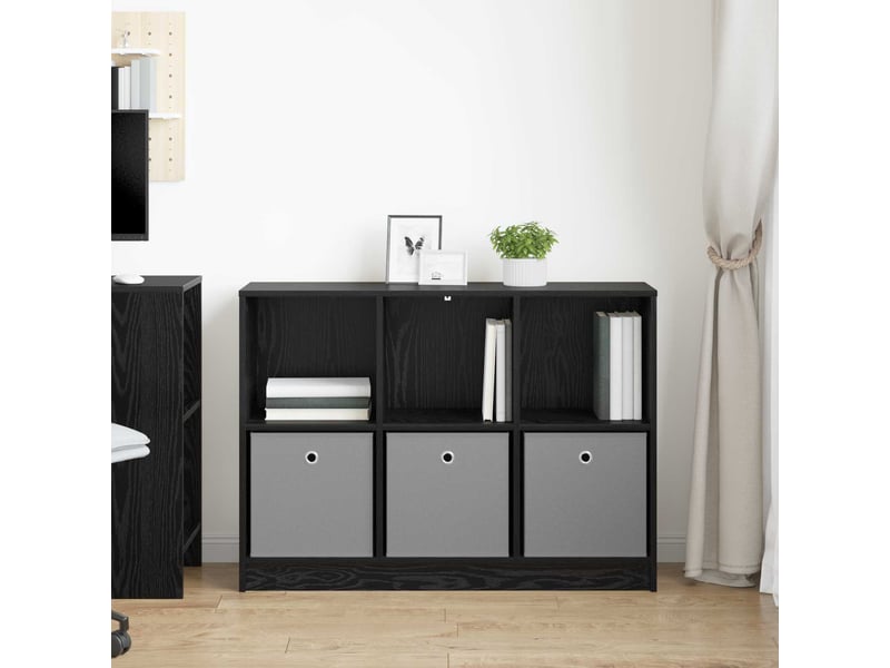  Buffet - bahut - meuble de rangement chêne noir 102 x 32 x 73,5 cm  - Conforama D