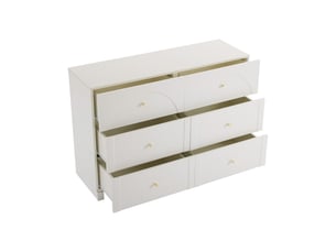 Buffet 0 porte(s)  6 tiroir(s) BGSRYAO  - 40 cm coloris blanc 
