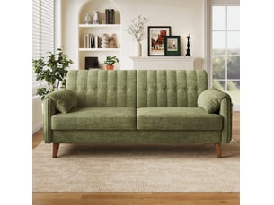 Canapé droit fixe <strong>MODENUIT </strong> <strong></strong> 2 places Polyester vert
