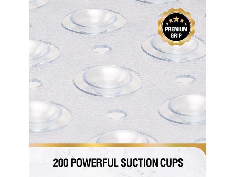  Tapis de baignoire antidérapant, 100 x 40 cm très long tapis de douche, lavable en machine tapis de bain sans bpa, transparent  - Conforama B