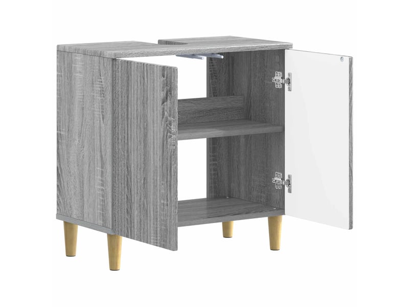 Meuble sous lavabo de salle de bain arnhem sonoma gris cf64826 - Conforama C
