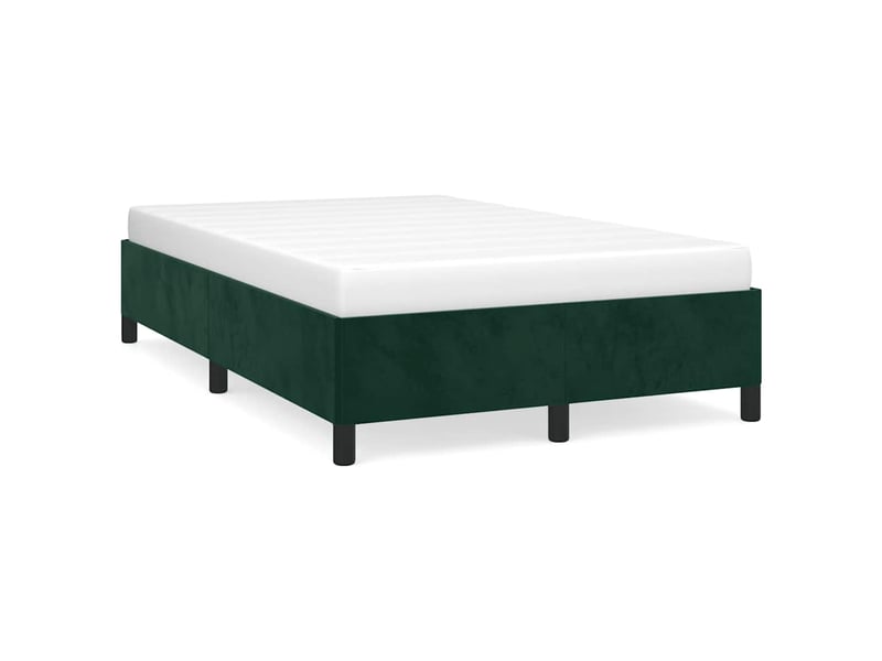  Lit double- lit adulte -  cadre de lit sans matelas vert foncé 120x190 cm velours  - Conforama A