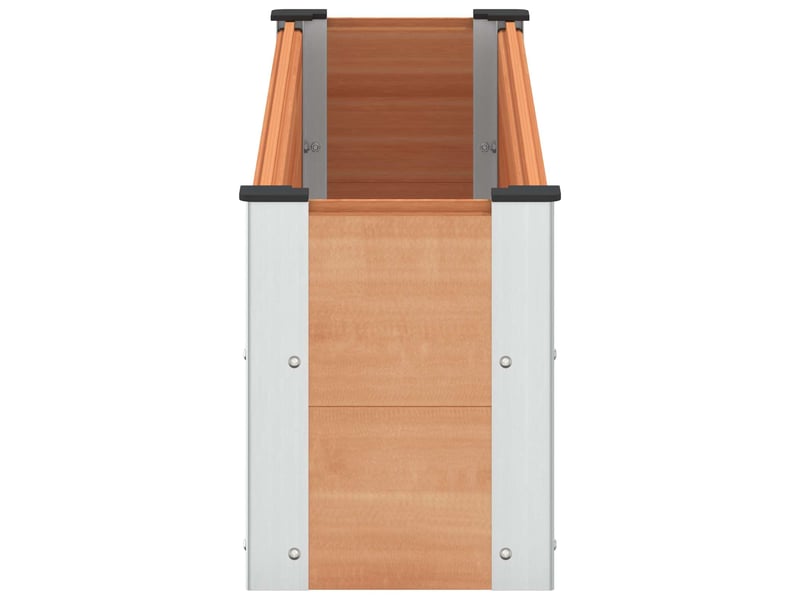  Jardinière - bac à fleurs surélevée marron 150 x 30 x 36 cm wpcs et aluminium  - Conforama D