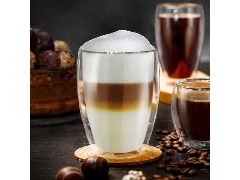 Verre thermique à double paroi 350 ml pour café thé latte macchiato lot de 2 - Conforama C