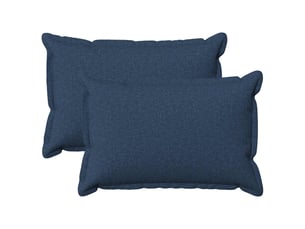 Lot de 2 coussins avec oreiller, coussins décoratifs houten bleu lin synthétique cf51136